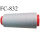 CONE 2000 m fil Polyester n° 120 couleur gris longueur 2000 mètres fil européen bobiné en France certifié oeko tex