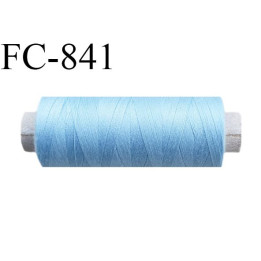 Bobine 500 m fil Polyester n° 120  bleu ciel 500 mètres fil européen bobiné en Europe ou France certifié oeko tex