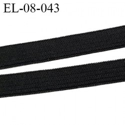 Elastique 8 mm  lingerie et couture lavable 60°polyamide élasthanne couleur noir Fabriqué en Europe   prix au mètre