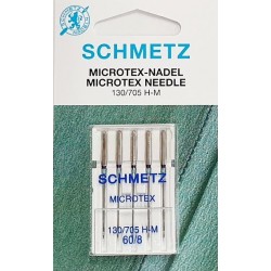 Aiguille Schmetz 60/8 Microtex 130/705 H-M 60/8 la boite de 5 aiguilles