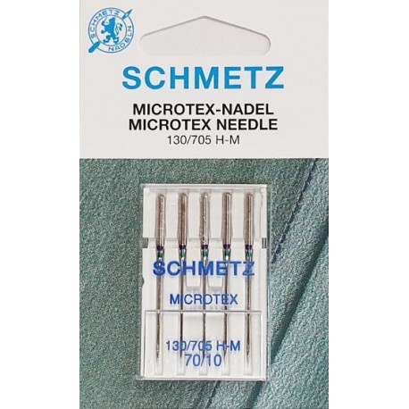 Aiguille Schmetz 70/10 Microtex 130/705 H-M 70/10 la boite de 5 aiguilles