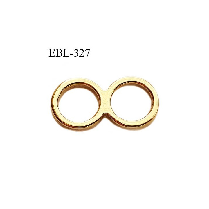 double anneau 7.2 mm métallique couleur  or pour lingerie diamètre intérieur 7.2 mm haut de gamme