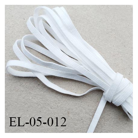 Elastique 5 mm spécial lingerie et autres Eco Tex lavable 60° couleur naturel fabriqué en Europe prix au mètre