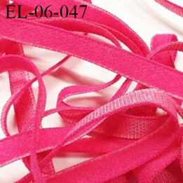 Elastique lingerie 6 mm fin couleur fushia spécial lingerie polyamide élasthanne fabriqué en France  6  mm prix au mètre