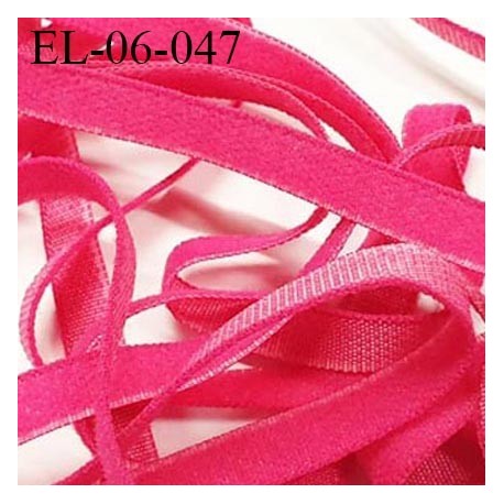 Elastique lingerie 6 mm fin couleur fushia spécial lingerie polyamide élasthanne fabriqué en France 6 mm prix au mètre