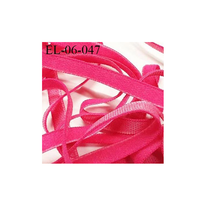 Elastique lingerie 6 mm fin couleur fushia spécial lingerie polyamide élasthanne fabriqué en France  6  mm prix au mètre