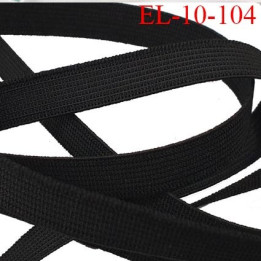 élastique 10  petit grain plat couleur noir souple et bonne élasticité largeur 10 mm fabriqué en France prix au mètre