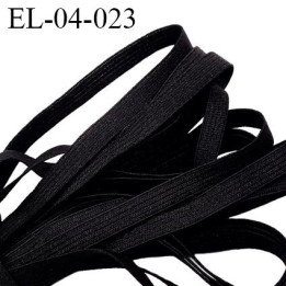 élastique plat  4 mm  couleur noir largeur 4 mm prix au mètre