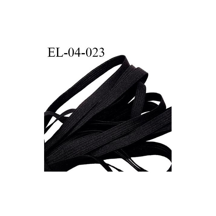 élastique plat  4 mm  couleur noir largeur 4 mm prix au mètre