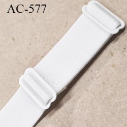 Bretelle 20 mm lingerie SG couleur blanc brillant haut de gamme finition 2 barettes  prix a la pièce