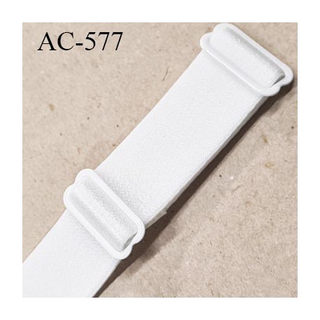 Bretelle 20 mm lingerie SG couleur blanc brillant haut de gamme finition 2 barettes prix a la pièce