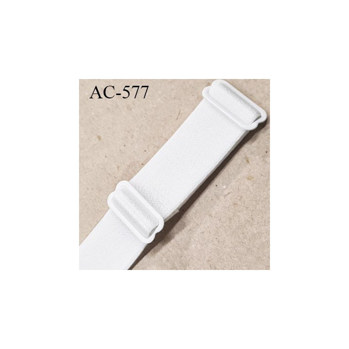 Bretelle 20 mm lingerie SG couleur blanc brillant haut de gamme finition 2 barettes  prix a la pièce