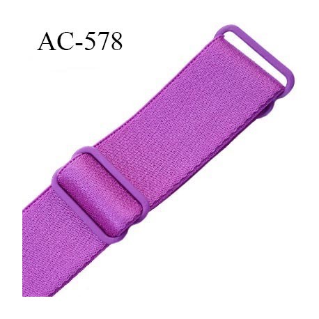bretelle 25 mm lingerie SG couleur fushia freesia brillant largueur 25 mm longueur 20 cm très haut de gamme prix à la pièce