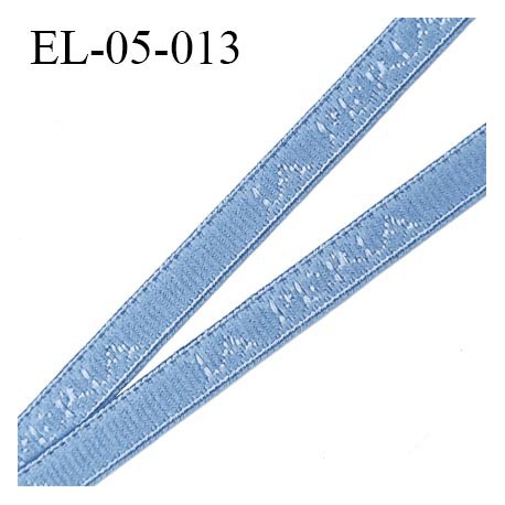 Elastique 5 mm lingerie SG couleur bleu azur marqué la perla fabriqué France grande marque largeur 5 mm prix au mètre