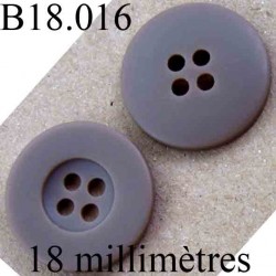 bouton 18 mm couleur marron mat 4 trous diamètre 18 mm