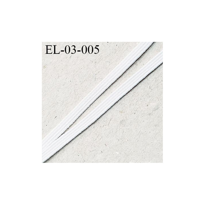 élastique couture 3 mm couleur naturel souple bonne élasticité largeur 3 mm Fabriqué en France prix au mètre