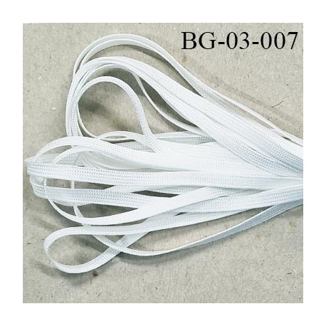 galon ruban lien plat largeur 3.5 mm couleur blanc très solide Fabriqué en France grande marque de lingerie prix au mètre
