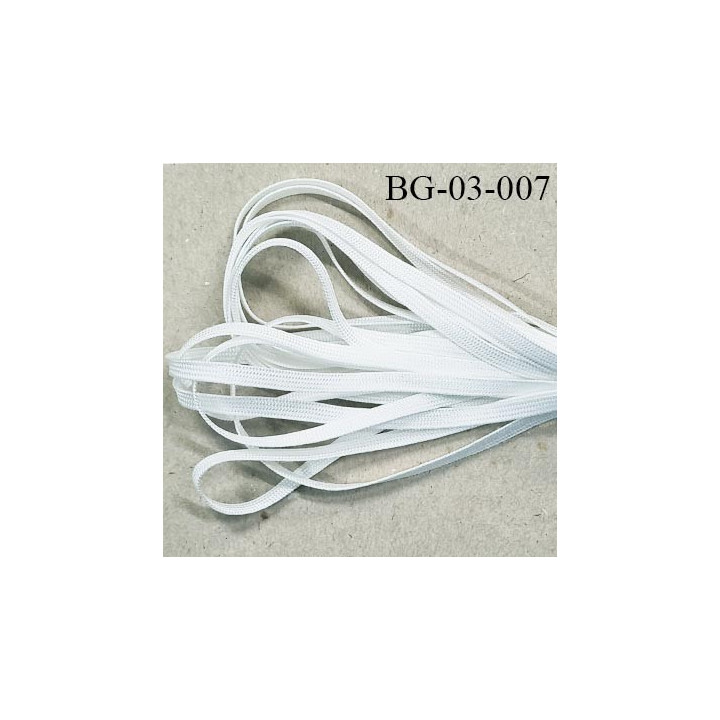 galon ruban lien plat largeur 3.5 mm couleur blanc très solide Fabriqué en France grande marque de lingerie prix au mètre