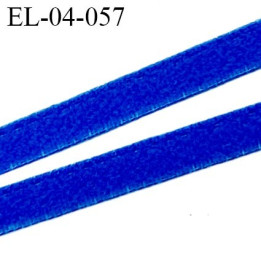 Elastique 4 mm fin spécial lingerie une face douce style velours couleur bleu fabriqué en France largeur 4  mm prix au mètre