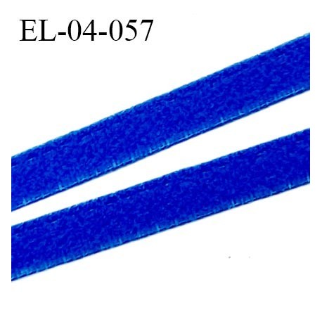 Elastique 4 mm fin spécial lingerie une face douce style velours couleur bleu fabriqué en France largeur 4 mm prix au mètre