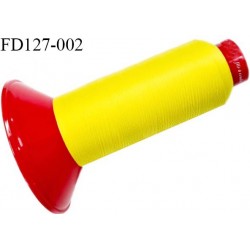 Destockage Cone 2500 m fil mousse polyamide n°120 couleur jaune vif longueur 2500 mètres bobiné en France