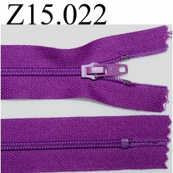 fermeture zip à glissière longueur 15 cm couleur violet non séparable zip nylon largeur 2.5 cm