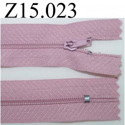 fermeture zip à glissière longueur 15 cm couleur rose non séparable zip nylon largeur 2.5 cm