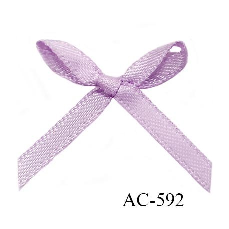 Noeud 30 mm lingerie couleur lilas haut de gamme largeur 30 mm hauteur 25 mm haut de gamme