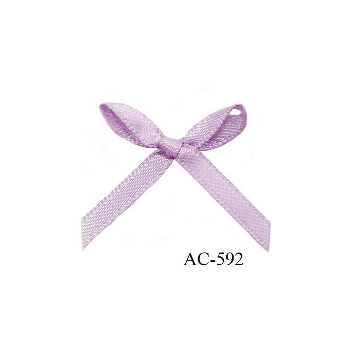 Noeud 30 mm lingerie couleur lilas haut de gamme largeur 30 mm hauteur 25 mm haut de gamme