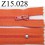 fermeture éclair longueur 15 cm couleur orange non séparable zip nylon largeur 2.5 cm