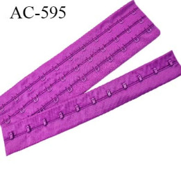 Bande Agrafe de 55 mm de hauteur et 3 rangés pour soutien gorge largeur de 21 cm avec 11 crochets couleur pivoine