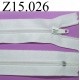 fermeture éclair longueur 15 cm couleur blanche non séparable zip nylon largeur 2.5 cm