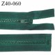 fermeture zip LAMPO longueur 40 cm couleur vert bouteille séparable zip nylon largeur 3.4 cm largeur du zip moulé 6 mm
