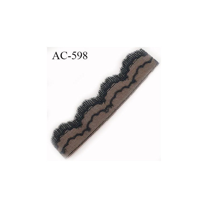 Devant attache bretelle haut de gamme une grande marque Française noir et chair très très joli longueur 11.5 cm hauteur 28 mm