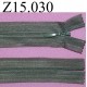 fermeture éclair longueur 15 cm couleur kaki non séparable invisible zip nylonl largeur 2.5 cm