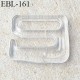 Crochet 10 mm pvc transparent plastifié largeur intérieur de passage de bretelle 10 mm largeur extérieur 14 mm hauteur 11 mm