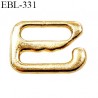 Crochet métal 8 mm couleur doré or largeur intérieur de passage de bretelle 8 mm haut de gamme