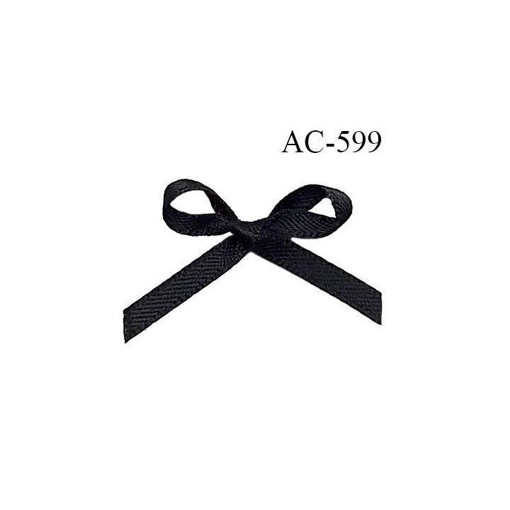 Noeud 32 mm lingerie couleur noir haut de gamme largeur 32 mm hauteur 25 mm haut de gamme