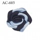 Noeud fleur diamètre 20 mm lingerie couleur noir et bleu haut de gamme diamètre 20 mm