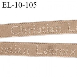 Elastique bretelle 10 mm ou lingerie couleur peau en surpiqure inscription Christian Lacroix largeur 10 mm prix au mètre