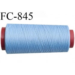 Cone de fil mousse 2000 mètres polyamide fil n° 100/2 couleur bleu longueur 2000 mètres bobiné en France