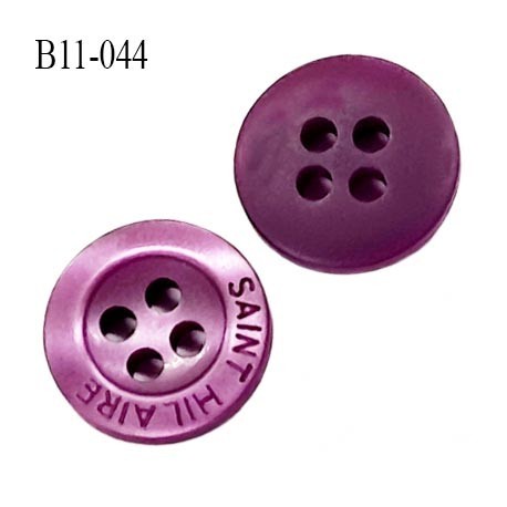 bouton 9 mm pvc très haut de gamme st hilaire bouton de grande marque couleur violet 4 trous diamètre 9 millimètres