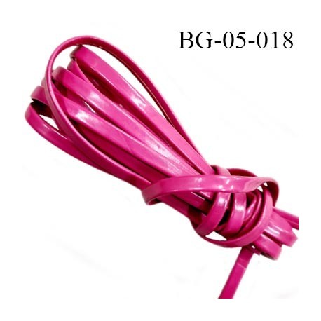 Galon simili cuir largeur 5 mm fushia brillant fabriqué / grande marque française largeur 5 mm épaisseur 2 mm prix au mètre