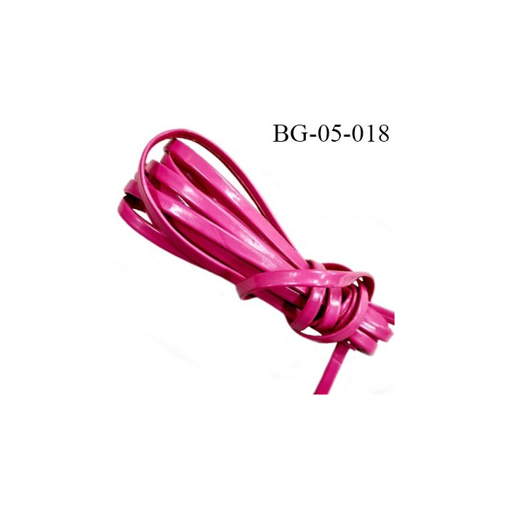 Galon simili cuir largeur 5 mm fushia brillant fabriqué / grande marque française largeur 5 mm épaisseur 2 mm prix au mètre