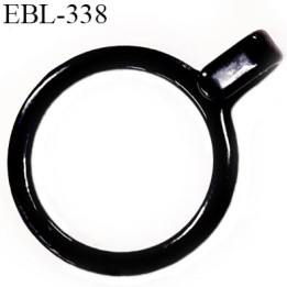anneau crochet métallique 14 mm  noir  brillant laqué pour soutien gorge diamètre intérieur 13 mm prix à l'unité haut de gamme