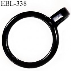 anneau crochet métallique 14 mm noir brillant laqué pour soutien gorge diamètre intérieur 13 mm prix à l'unité haut de gamme