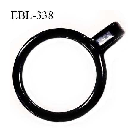 anneau crochet métallique 14 mm noir brillant laqué pour soutien gorge diamètre intérieur 13 mm prix à l'unité haut de gamme