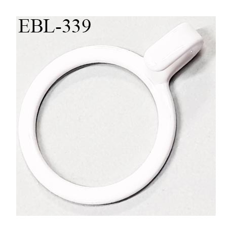 Anneau crochet métallique 14 mm blanc brillant laqué pour soutien gorge diamètre intérieur 14 mm prix à l'unité haut de gamme