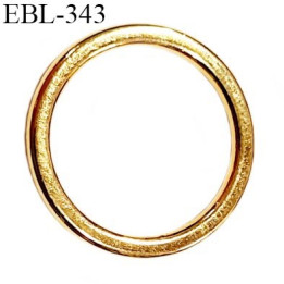 Anneau métallique 9 mm couleur or doré  brillant  pour soutien gorge diamètre intérieur 9 mm prix à l'unité haut de gamme