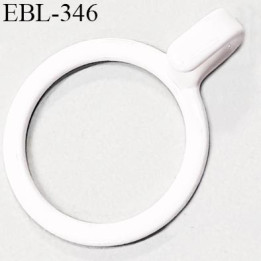 Anneau crochet métallique 11 mm  blanc brillant laqué pour soutien gorge diamètre intérieur 11 mm prix à l'unité haut de gamme